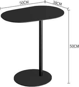 Table d'appoint haute en acier Blu Dot Swole Note, finition or antique, table d'appoint moderne ronde entièrement assemblée pour salon intérieur - Product Image 5