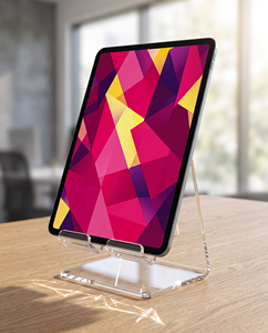 ขาตั้งอะคริลิคใสสำหรับแท็บเล็ต/โต๊ะทำงาน สำหรับ iPad Galaxy Tab (4-13 นิ้ว) ดีไซน์ทันสมัย ประกอบง่าย ใช้งานได้อิสระ - Product Image 4