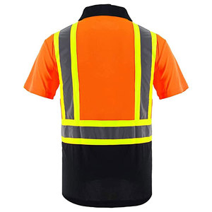 Vêtements de sécurité personnalisés 100% coton, polos de sécurité pour la construction, vêtements de travail réfléchissants, polos de sécurité pour les travailleurs - Product Image 2