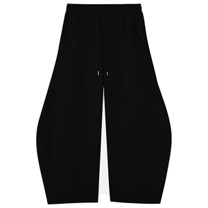 Pantalon de survêtement personnalisé pour femme, hiver, écologique, respirant, doublure polaire, mélange de coton, taille élastique, jambe large, avec cordon de serrage et poches - Product Image 3