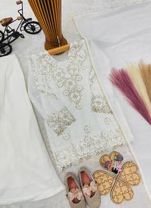 Ensemble Palazzo Premium pour Filles en Georgette Fox avec Broderies Lourdes, Idéal pour les Acheteurs Exportateurs - Product Image 5