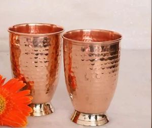 Gobelets en cuivre, élégantes tasses en métal pour l'eau, les jus, les cocktails, durables, réutilisables, pour la cuisine, la salle à manger, les boissons. - Product Image 5
