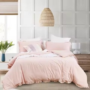 Ensemble de couette en coton blanc 400TC, 3 pièces, style hôtel classique, lavable - Product Image 6