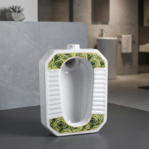 WC Cuvette Asymétrique Orissa en Céramique Imprimée Verte Vistaar Designer pour le Marché d'Exportation - Product Image 5