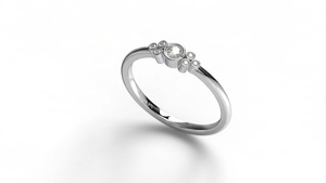 Bezel <b>Set</b> Round Engagement <b>Ring</b> Diamond Promise <b>Ring</b> for Women Delicate Bridal Jewelry <b>Ring</b> Lab Grown Diamonds - Product Image 2