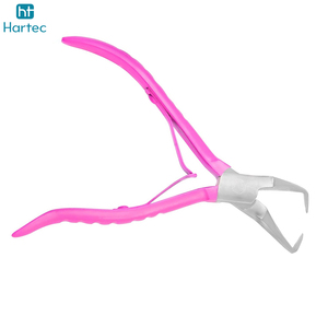 Pince à épiler professionnelle pour extensions de cheveux, en acier inoxydable rose, double usage, efficace, légère, abordable et durable - Product Image 2