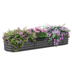 Bac à légumes galvanisé de haute qualité pour l'extérieur, jardinière en métal avec base ouverte, bac à herbes et fruits en acier - Product Image 5