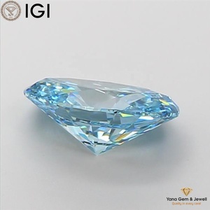 Diamante Cultivado en Laboratorio con Corte Ovalado de 4.00 Quilates, Color Azul Intenso, Claridad VS2, con Certificado IGI para la Creación de Joyas - Product Image 4
