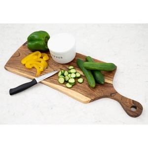 Planche à découper en bois de style pagaie classique - Non toxique, facile à nettoyer, compatible lave-vaisselle - Product Image 5