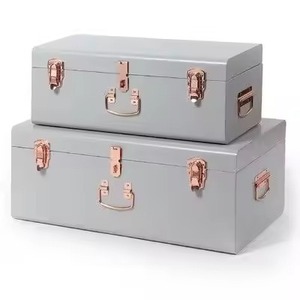 Caja de Almacenamiento Decorativa de Hierro con Acabado Brillante en Violeta, Estilo Moderno, para Recuerdos - Product Image 4