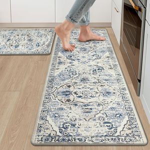 Set di Tappeti Anti-Fatica per Cucina, 2 Tappetini Imbottiti Impermeabili con Funzione Antiscivolo e Comfort per Stare in Piedi - Product Image 3