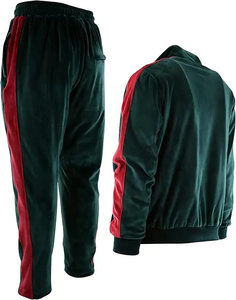 OEM Wholesale High Quality Custom Logo Oversized Casual Solid 100% Cotton <b>Velour</b> <b>Tracksuits</b> Drawstring Closure Men - Product Image 6