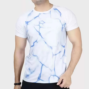 T-shirt de sport pour homme en polyester blanc, personnalisable, à séchage rapide, pour entraînement et gym, idéal pour la sublimation – Vente en gros - Product Image 6