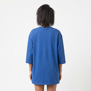 Custom Oversized Women's Longline V Neck Cotton T Shirt Breathable Three Quarter Sleeve Relaxed Fit Printed Embroidered <b>Top</b> - Product Image 6