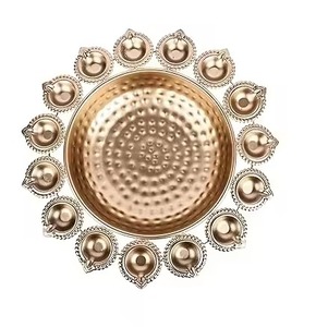 Decorative Metal Urli Bowl Vintage Finish Traditional Style <b>Home</b> <b>Temple</b> Decor Floating Flower Bowl - Product Image 3