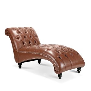 Chaise longue trapuntata senza braccioli in pelle, design tradizionale, gambe tornite, mobili per soggiorno - Product Image 5