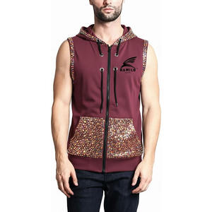 Camiseta sin mangas 100% algodón, estilo musculoso, para gimnasio, deporte, chaleco ajustado, culturismo, con capucha, básicos de algodón mezclado para invierno - Product Image 5