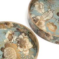 Op maat gemaakt design, premium kwaliteit, houten emaille bedrukte klassieke enkelvoudige multifunctionele serveerschaal voor keuken, servies en thee.