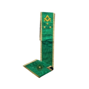 Banda de Maestro Masón - Banda Ceremonial Bordada a Mano del Rito Cerneau para Logia Azul - Product Image 4