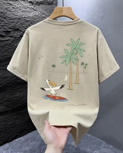 Camiseta de Manga Corta para Hombre, 100% Algodón, Ecológica, Transpirable, de Secado Rápido, 200g, Jersey, Corte Regular, Cuello Redondo, Informal - Product Image 2