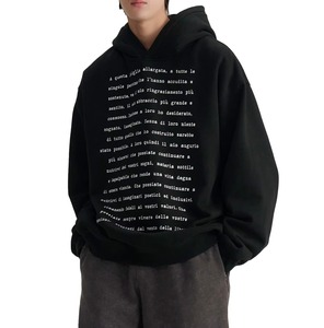 Sweat-shirt vintage surdimensionné à capuche avec fermeture éclair, logo brodé personnalisé, polyester/coton numérique anti-rides, haute qualité pour hommes - Product Image 2