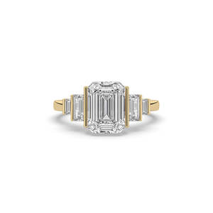 Anillo de Diamante Cultivado en Laboratorio con Corte Esmeralda de 3.35Ct, Oro de 14K/10K, Estilo Único, Corte Brillante, Anillo de Compromiso Ligero, Suministro Directo B2B - Product Image 1