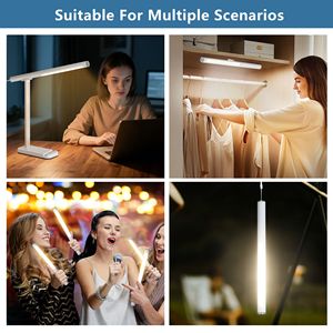 Lampe de bureau LED réglable à 360° avec port de charge USB, 5 modes d'éclairage, intensité variable, en aluminium, pour lecture et travaux manuels au chevet - Product Image 6