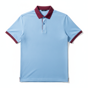 เสื้อโปโลแขนสั้นผู้ชายสำหรับฤดูร้อน รุ่นใหม่ ลายกอล์ฟ สีสันตัดกัน ยืดหยุ่น ระบายอากาศได้ดี เนื้อผ้าเจอร์ซีย์แบบเบา - Product Image 1