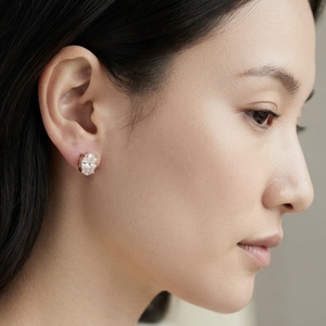 Lilaba Enterprise Oval Cut Diamond <b>Stud</b> <b>Earring</b> in <b>Rose</b> <b>Gold</b> For Women's Everyday Wear Classic Lab Grown Jewelry IGI Certified - Product Image 3