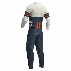 Ensemble maillot et pantalon de motocross personnalisé, jaune fluo, gris, noir, équipement MX, tenue de moto tout-terrain, vêtements de course moto - Product Image 4
