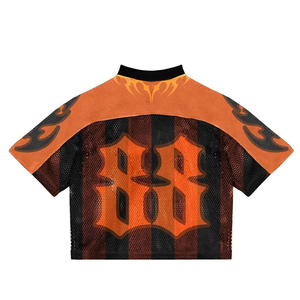 Camisetas de Fútbol Personalizadas con Logotipo, Corte Cuadrado, Malla de Poliéster, Estilo Urbano, Sublimación, Impresión en Serigrafía, Vintage, Talla Grande para Hombre - Product Image 3