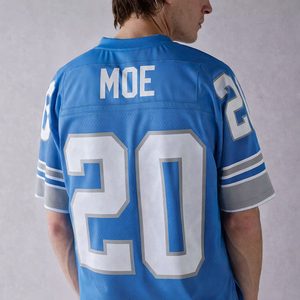 Maillot de football américain personnalisé de qualité supérieure pour homme, haut respirant en maille à manches courtes, style streetwear vintage, t-shirts amples - Product Image 3