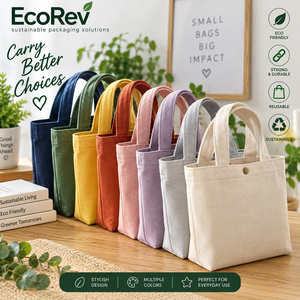 EcoRev Nonwoven Reusable Tote <b>Bag</b> Eco-Friendly Durable Customizable Logo Digital Printing Shoulder Handle Sustainable Business - Product Image 5
