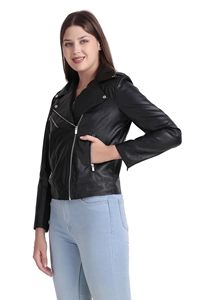 Customized Women's Jackets Fashion Wear Genuine Leather Jackets for Women Hot Selling Stylish Leather Wear Wholesale Price - Product Image 3