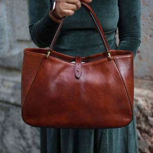 Sac fourre-tout en cuir pleine fleur pour femme, durable, pour tous les jours, sac à main à bandoulière - Product Image 1