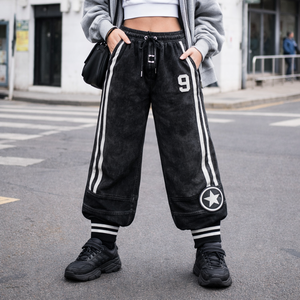 Pantalons à jambes mi-larges personnalisés pour hommes et femmes |   Vêtements de rue écologiques respirants à coupe décontractée |   Fabricant OEM/ODM |   Approvisionnement en gros - Product Image 2