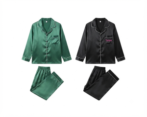 Ensemble de pyjama pour femmes à manches courtes rayé rose, boutonné devant, vêtements de nuit classiques, 100% coton popeline, vêtements d'été - Product Image 3
