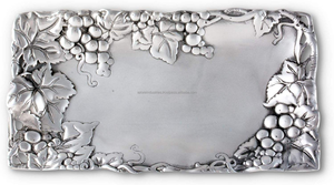 Plateau de service 6 pouces X 12 pouces de la meilleure qualité en aluminium moulé au sable poli à la main Design artisanal sans ternissement - Product Image 6