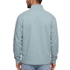 Sudadera con Capucha para Hombre, Color Azul Claro, Corte Regular, 100% Algodón Ecológico, Color Sólido, Tejido de Punto, para Otoño - Product Image 2
