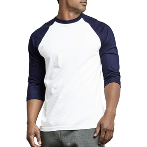 T-shirt de baseball vintage à manches raglan contrastées pour homme, streetwear de haute qualité, coupe classique, vêtements personnalisés pour homme - Product Image 4