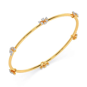 Bracelet en or avec grappe florale et diamants ronds cultivés en laboratoire - Product Image 2