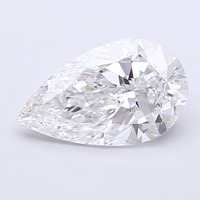 Diamant poire 1,69 carat, couleur D, pureté VVS2, pierre cultivée en laboratoire CVD, polissage excellent, idéal pour une magnifique bague de fiançailles.