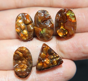 Natural Fire Agate Druzy Cabochon Mix Shape Smooth Loose Stone Wholesale - Product Image 3