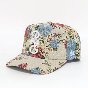 Casquette Snapback Unisexe à 6 Panneaux Imprimée Rayée, Style Urbain, Logo Brodé sur le Panneau Avant, Décontractée, 100% Coton, Vente en Gros - Product Image 1