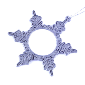 Adornos Navideños Personalizados de Metal para Sublimación, Copos de Nieve para Decoración de Árboles de Navidad - Product Image 6