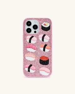 Funda de Teléfono Hecha a Mano con Diseño de Pez en Relieve y Cuentas, Color Azul, Material de PP y Tela, Peso 80g, Rectangular - Product Image 3