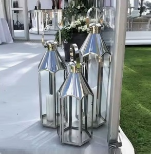 Antique Design Stainless Steel Glass Candle Lantern Premium Finished for Christmas Weddings Hanging Decorative Lanterns - Product Image 3