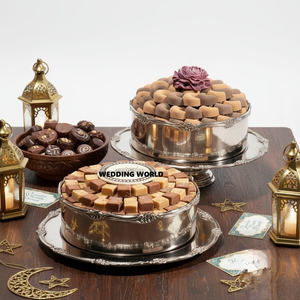 Tazón de chocolate metálico de diseño creativo, último modelo decorativo para Ramadán, elegante tazón de chocolate metálico de diseño. - Product Image 6