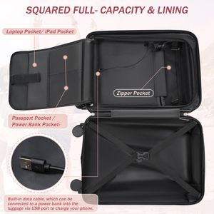 Set Valigie Rigide 5 Pezzi con Valigia da Cabina 20 Pollici a Mezza Apertura, Porta USB, Espandibile 24 Pollici e 28 Pollici, Collezione Borse da Viaggio Durevoli - Product Image 5