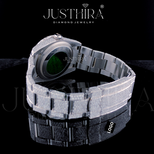 Reloj de Marca con Incrustaciones de Diamantes Moissanite, Estilo Hiphop, en Plata 925, Ideal para Regalo de Compromiso, Boda o Aniversario - Product Image 3